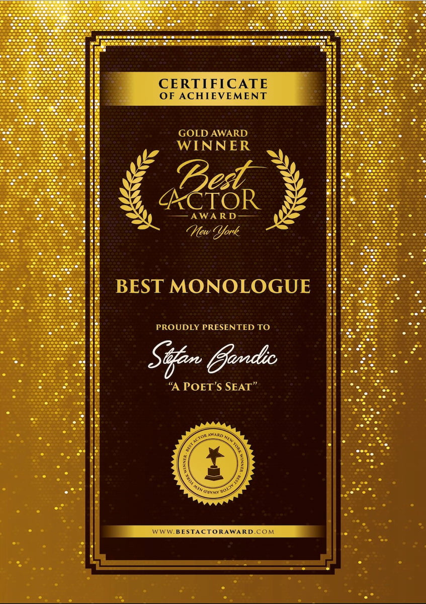 Stefa Bandic award Stefan banduc acting award